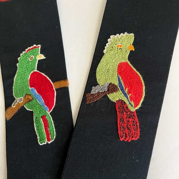 2 cloth bird book marks 2”*7” Embroidered - Picture 4 of 8